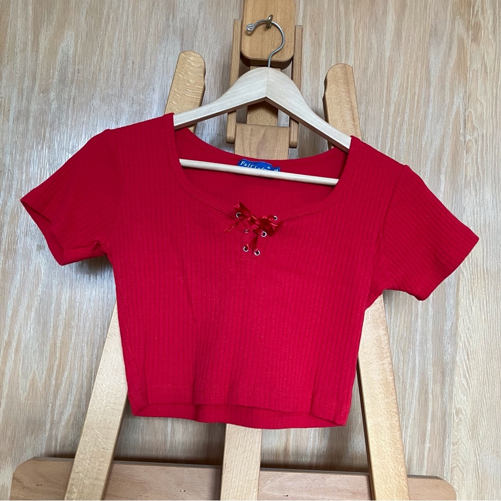Fair Lady cropped red top!